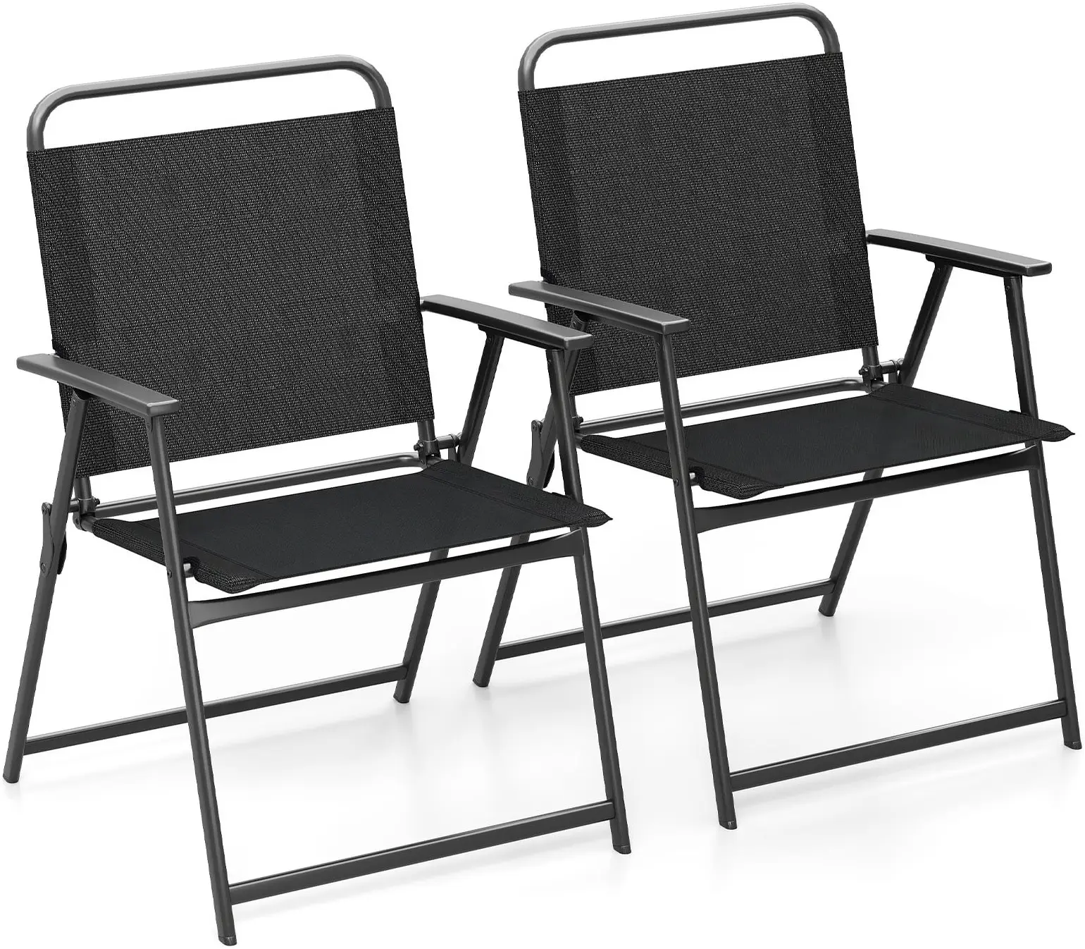 Комплект складных стульев Costway NP12282DK-2 (Black) - 2