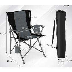 Set scaune pliabile Costway NP12473DK-2 (Gray/Black) Thumb