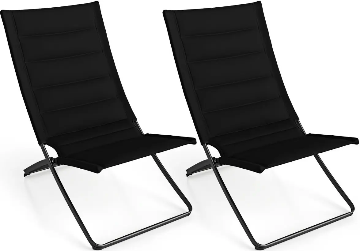 Set scaune pliabile Costway NP12947DK-2 (Black) - 2