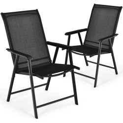Комплект складных стульев Costway OP3097BK-2 (Black) Thumb