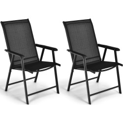 Комплект складных стульев Costway OP3097BK-2 (Black) Thumb