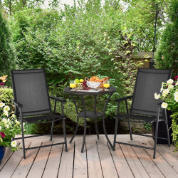 Комплект складных стульев Costway OP3097BK-2 (Black)