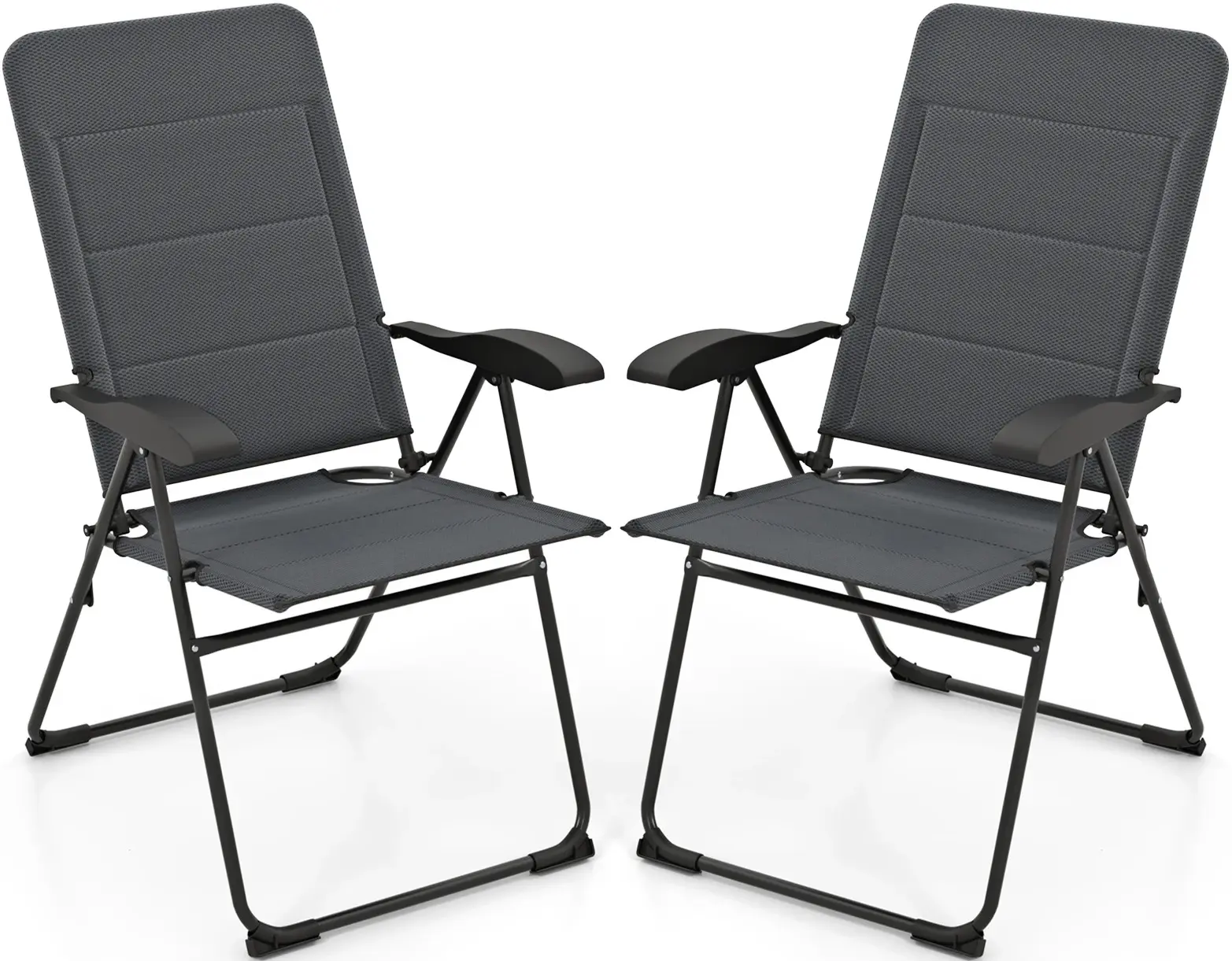 Set scaune pliabile Costway OP70271GR-2 (Grey) - 2