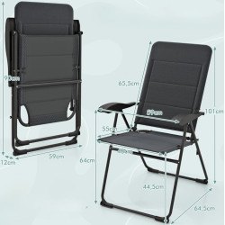 Set scaune pliabile Costway OP70271GR-2 (Grey) Thumb