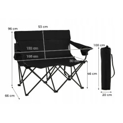 Кресло складное Costway NP12404DK (Black) Thumb