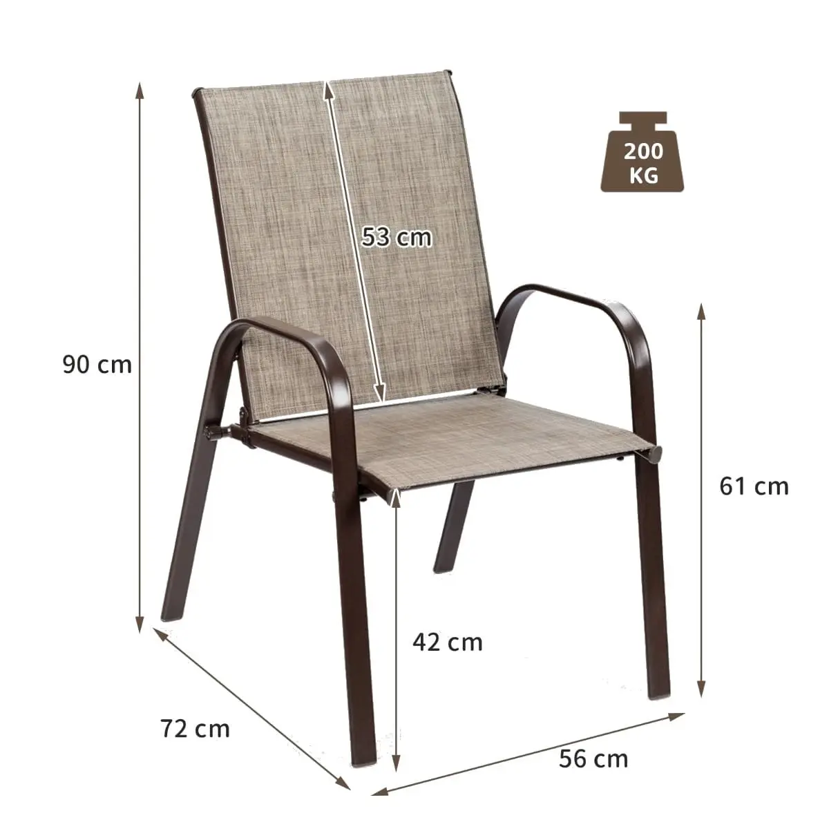 Set scaune de gradina Costway HW63630GR-2 (Grey)