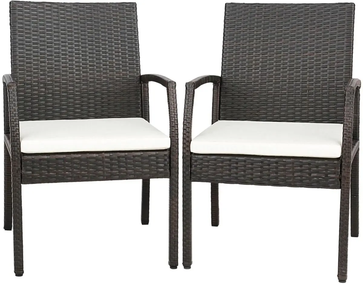 Набор садовых стульев Costway HW70830-2 (Brown/Beige)