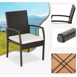 Набор садовых стульев Costway HW70830-2 (Brown/Beige) Thumb