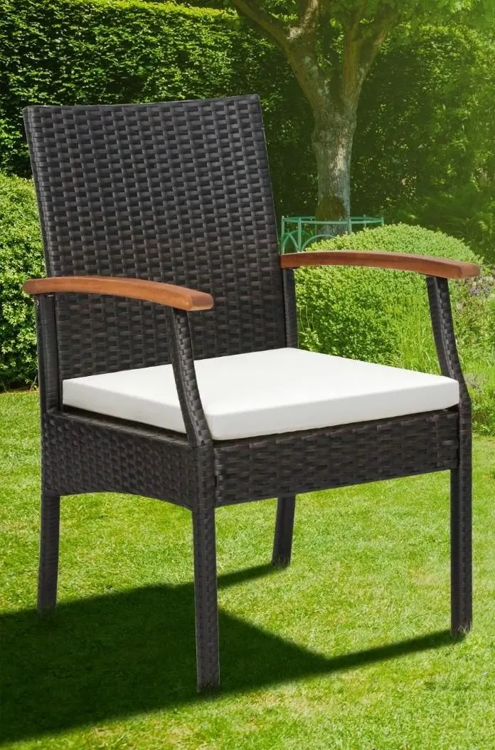 Набор садовых стульев Costway HW70831-2 (Brown/Ivory)