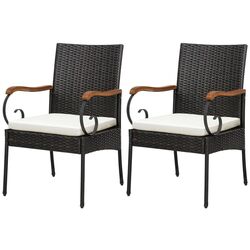 Set scaune de gradina Costway HW70833-2 (Brown/Ivory) Thumb