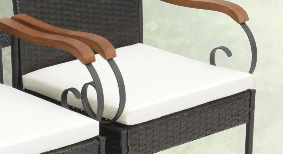 Set scaune de gradina Costway HW70833-2 (Brown/Ivory)