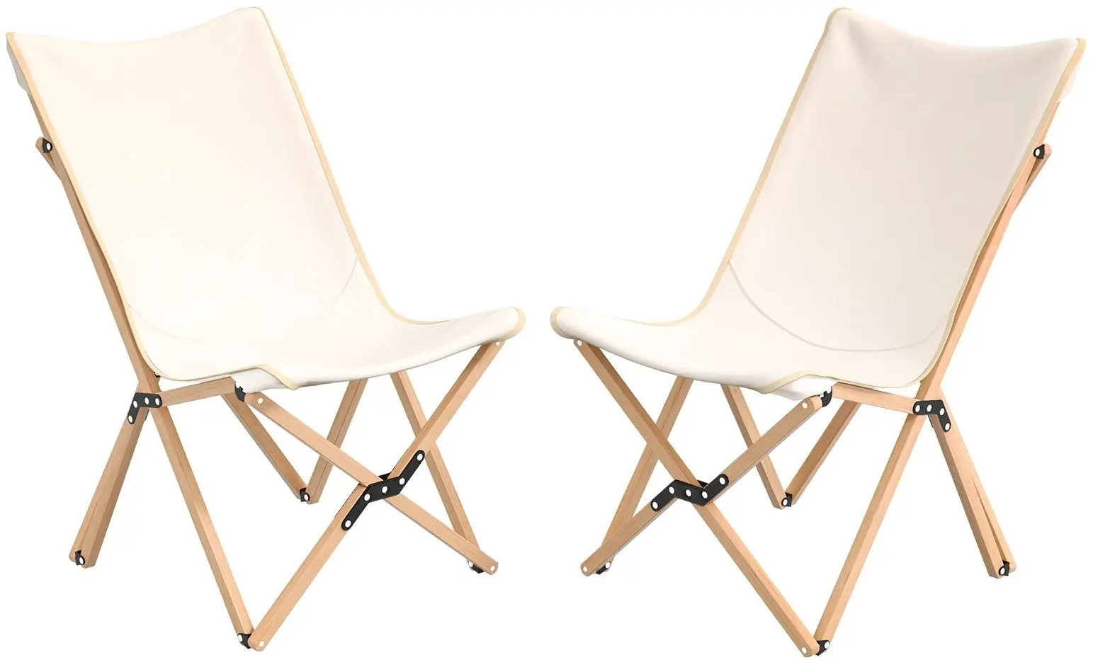 Set scaune de gradina Costway NP10906BE-2 (Beige) - 7