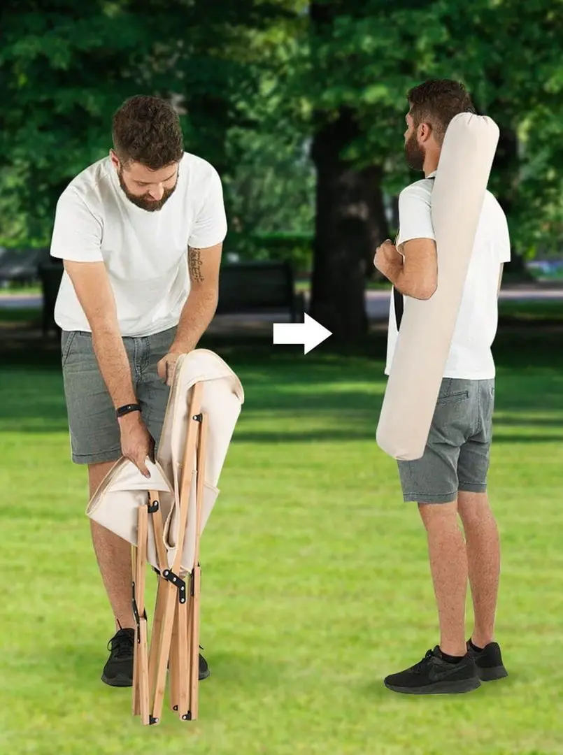 Set scaune de gradina Costway NP10906BE-2 (Beige) - 4