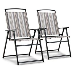 Set scaune de gradina Costway NP11098GR-2 (Grey/Black) Thumb