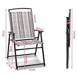 Set scaune de gradina Costway NP11098GR-2 (Grey/Black) Thumb