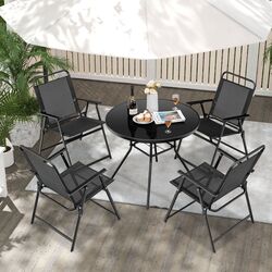 Set scaune de gradina Costway NP11144DK-4 (Black) Thumb