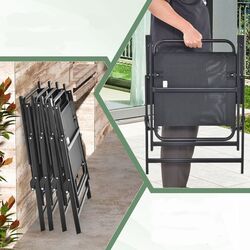 Set scaune de gradina Costway NP11144DK-4 (Black) Thumb