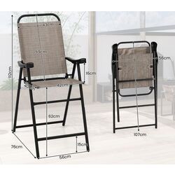 Set scaune de gradina Costway NP11342CF-2 (Black/Brown) Thumb