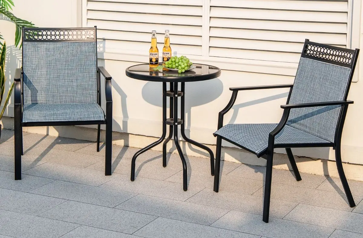 Set scaune de gradina Costway NP11362BL-2 (Blue)