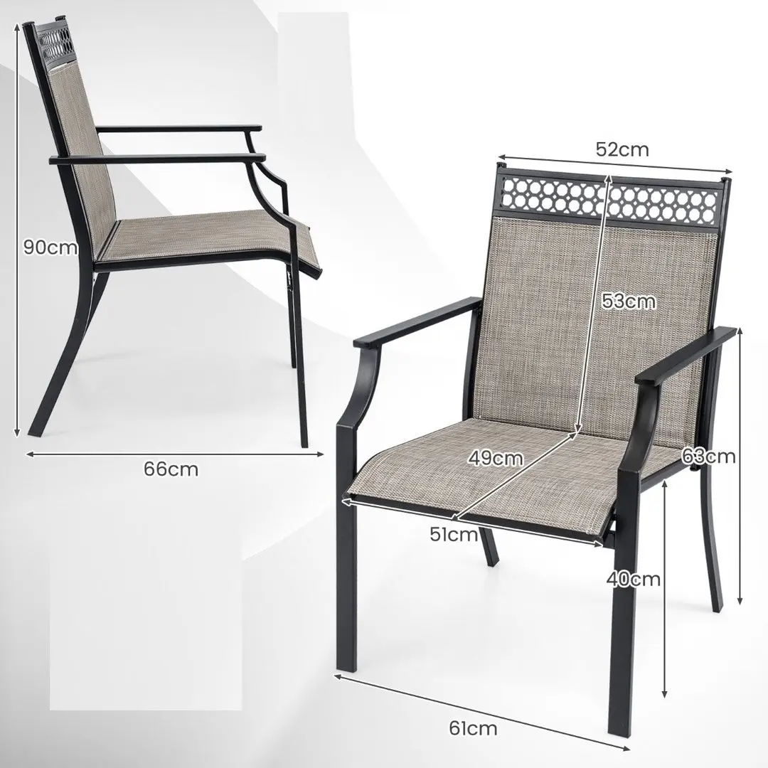 Set scaune de gradina Costway NP11362CF-2 (Brown)