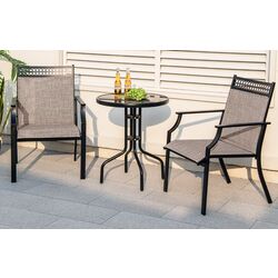Set scaune de gradina Costway NP11362CF-2 (Brown)