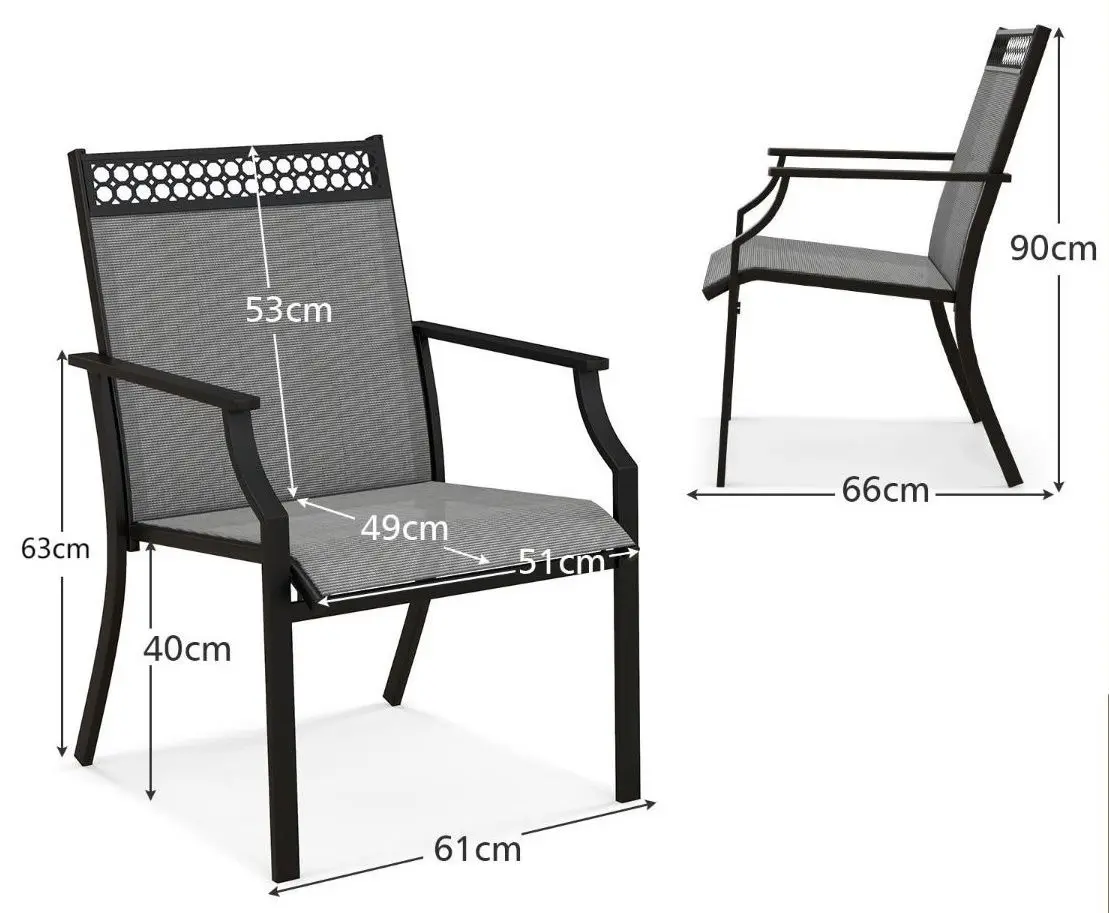 Set scaune de gradina Costway NP11362GR-2 (Grey) - 4