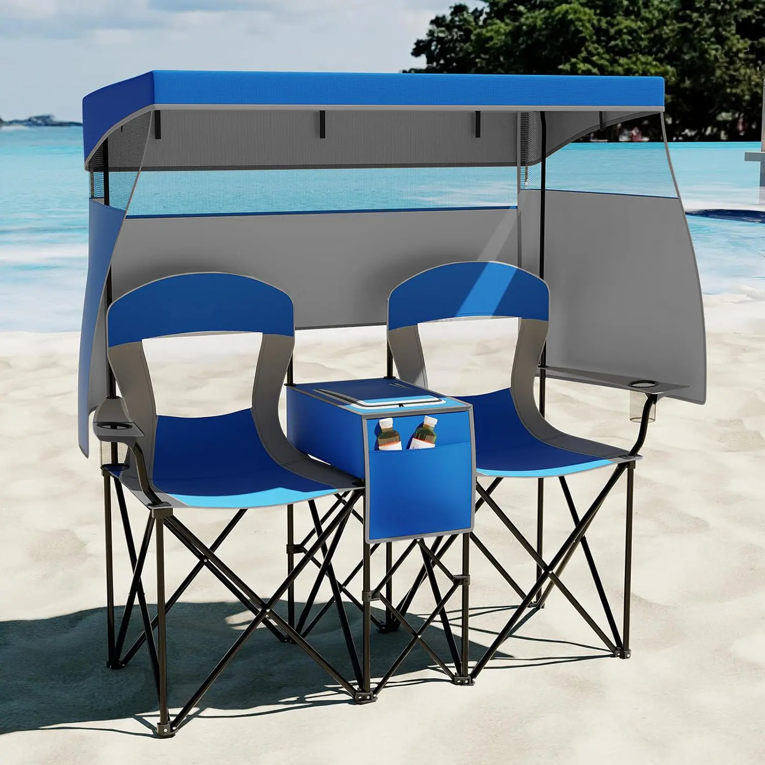 Набор садовых стульев Costway NP12644NY (Blue) - 3