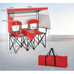 Набор садовых стульев Costway NP12644RE (Red) Thumb