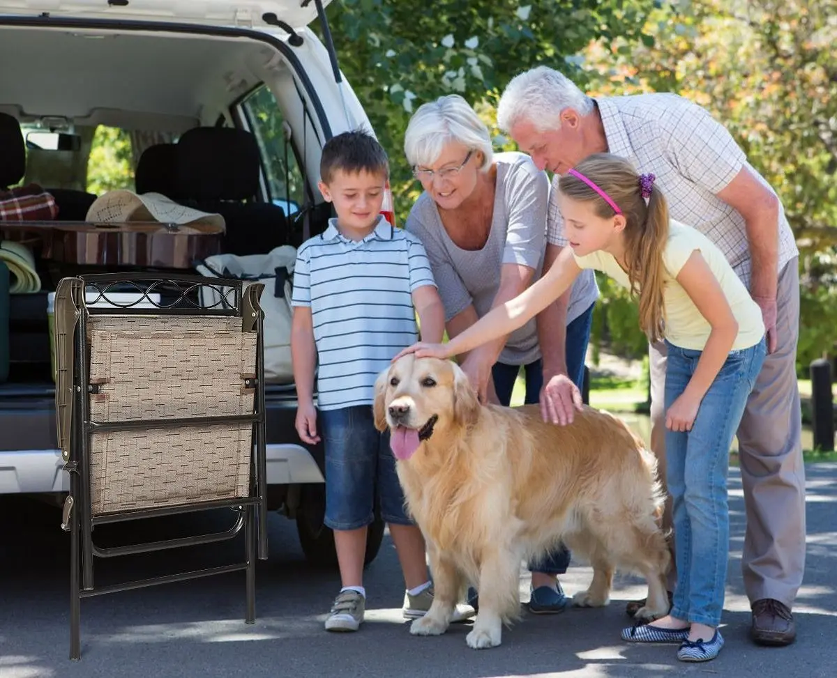 Set scaune de gradina Costway OP70338 (Brown) - 5