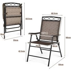 Set scaune de gradina Costway OP70338 (Brown) Thumb