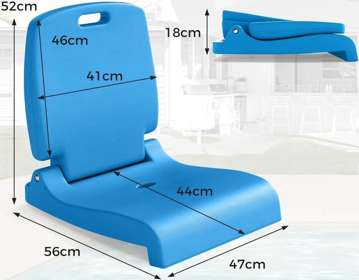 Переносное сиденье для улицы Costway NP12284BL (Blue) - 3