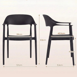 Scaun de gradina Costway JV13695DK-1 (Black) Thumb