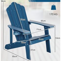 Fotoliu de gradina Costway NP10983NY (Navy) Thumb