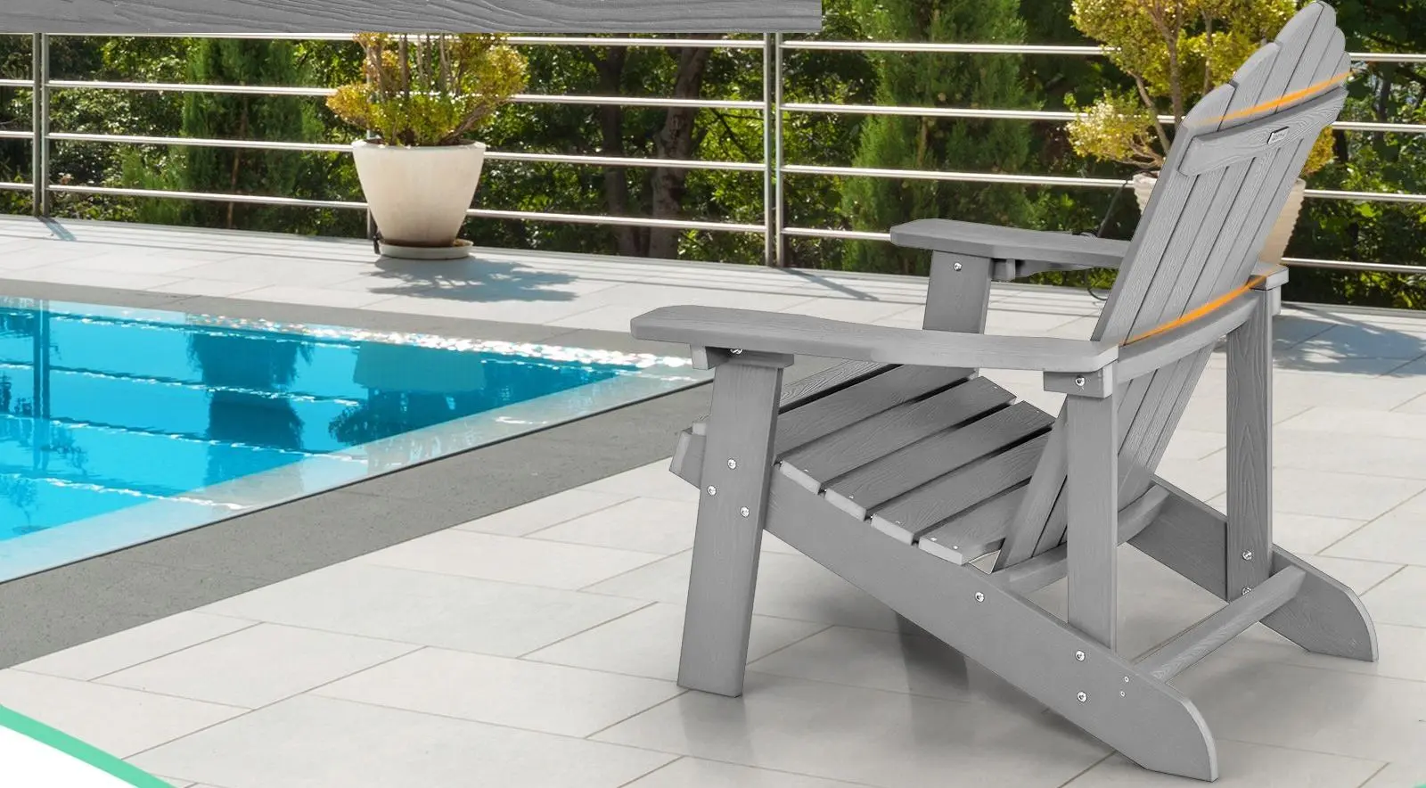 Fotoliu de gradina Costway NP10983SL (Grey)