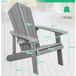 Fotoliu de gradina Costway NP10983SL (Grey) Thumb