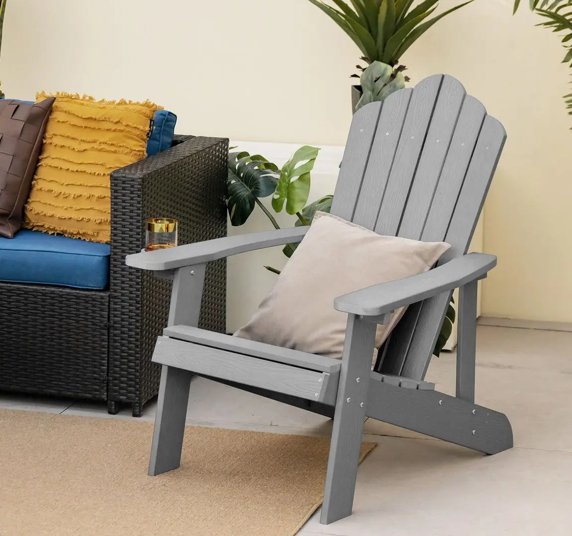 Fotoliu de gradina Costway NP10983SL (Grey)