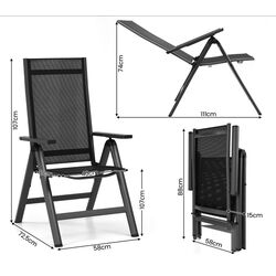 Scaun de gradina Costway NP11442DK-1 (Black) Thumb