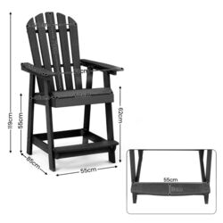 Садовый стул Costway NP11571DK (Black) Thumb