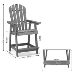 Scaun de gradina Costway NP11571GR (Grey) Thumb