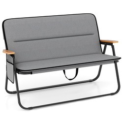 Складной двухместный стул Costway NP11905GR (Grey) Thumb