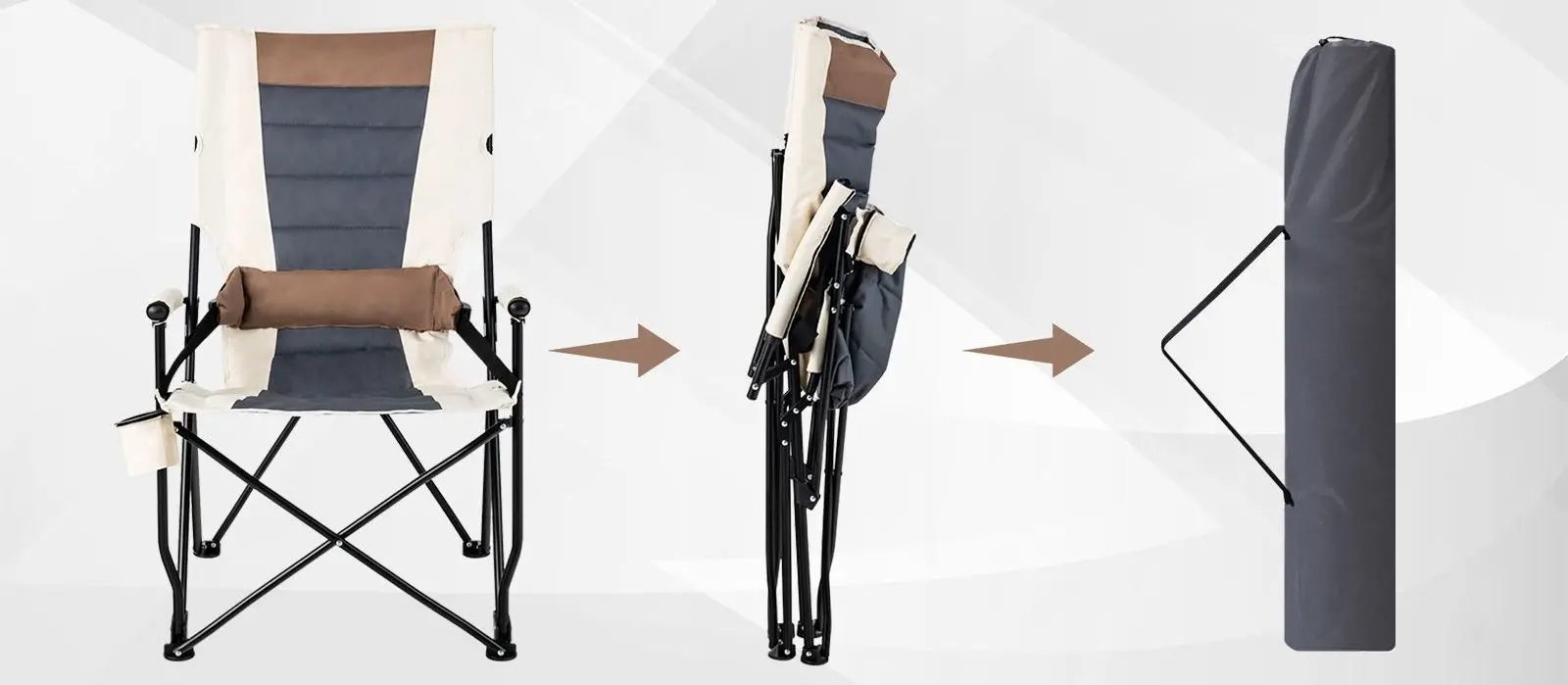 Scaun pliabil Costway NP11032 (Beige/Grey)