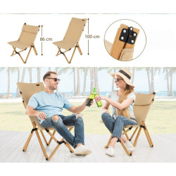 Складной стул Costway NP11721CF-1 (Natural) Thumb