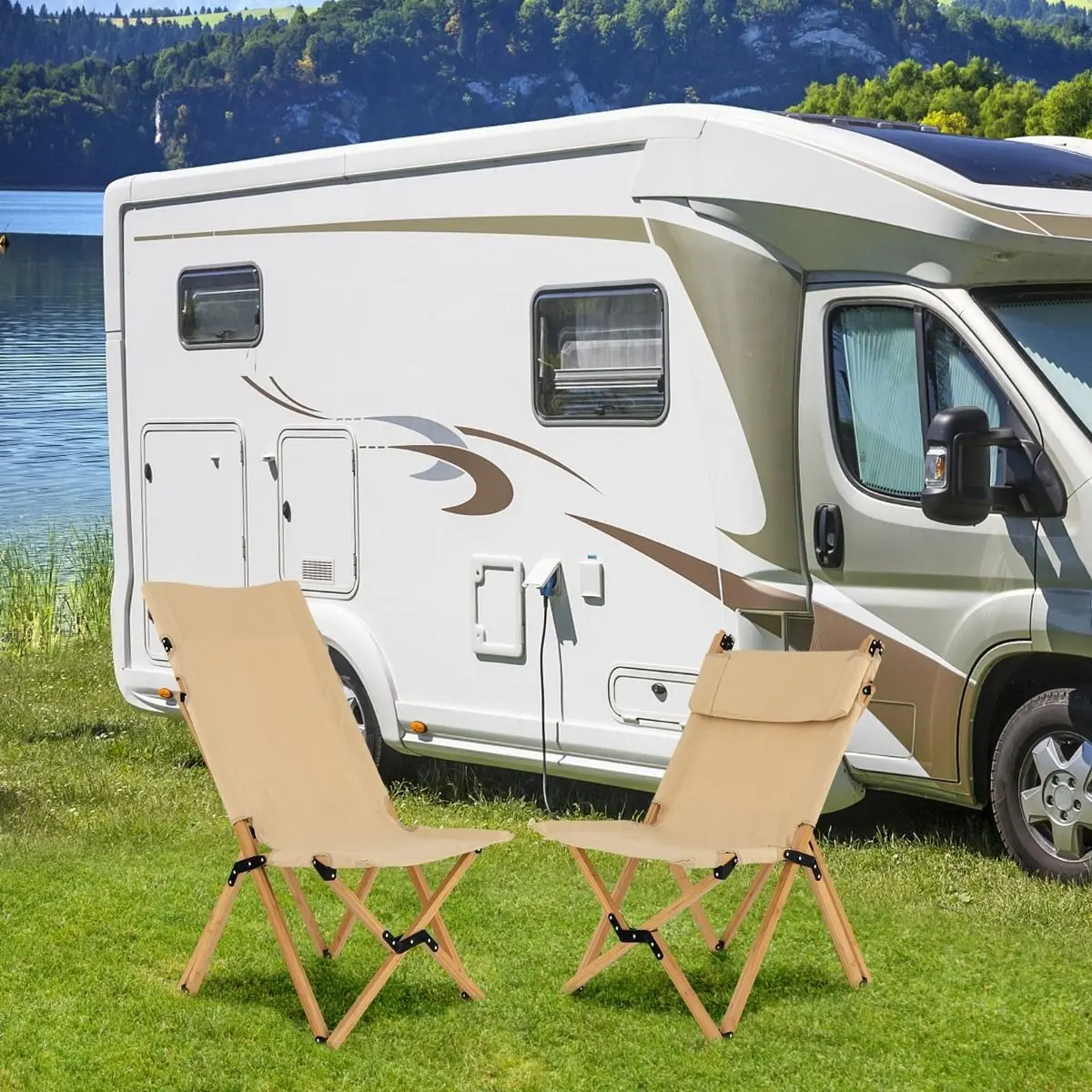 Складной стул Costway NP11721CF-1 (Natural)