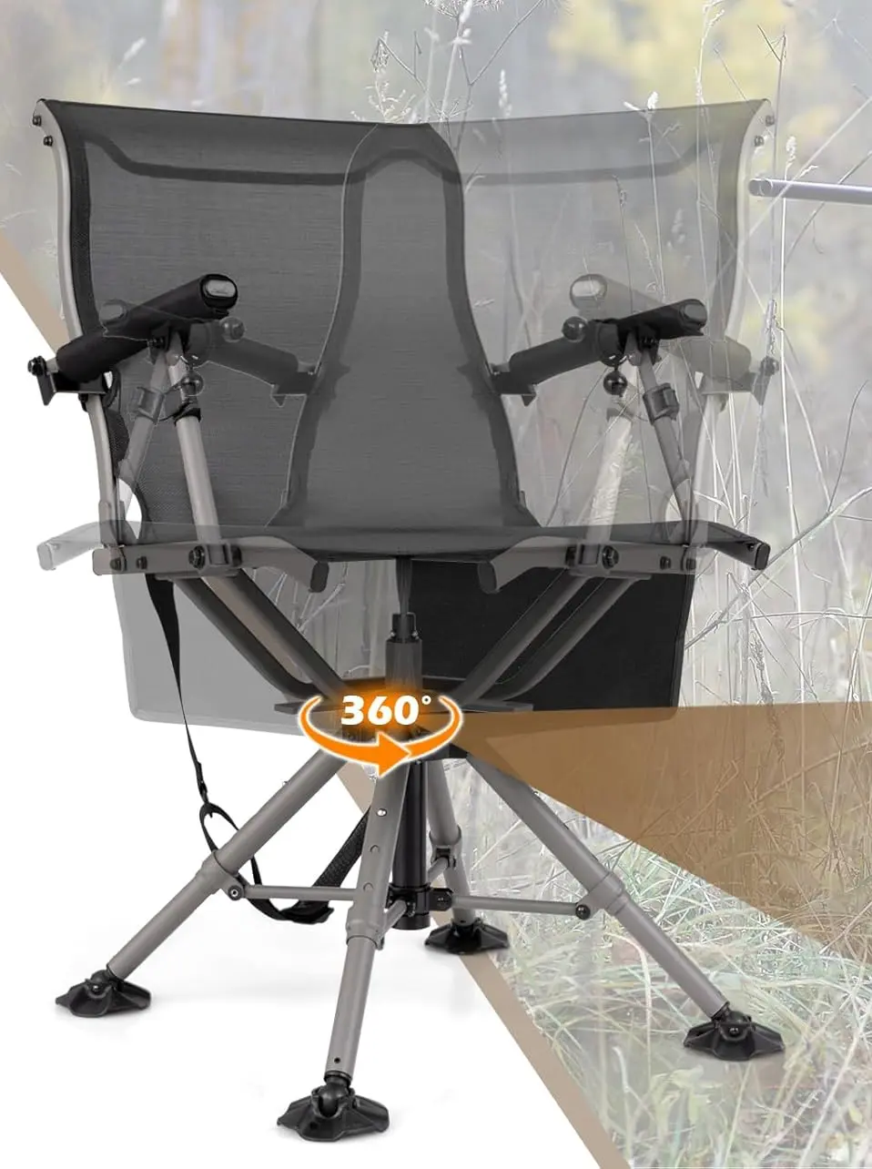 Scaun pliabil Costway NP11856DK (Black/Grey) - 3