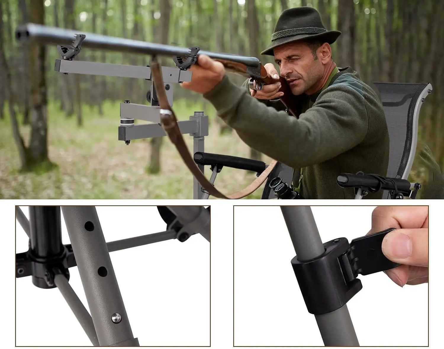 Scaun pliabil Costway NP11856DK (Black/Grey) - 4