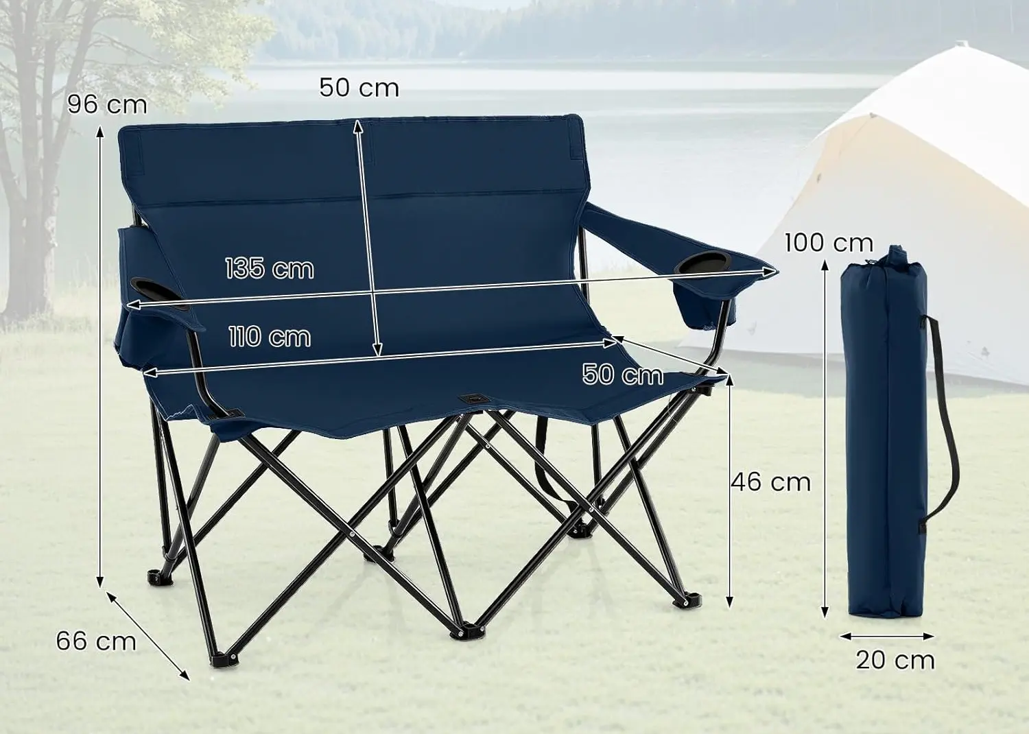 Складной стул Costway NP12404BL (Blue) - 2