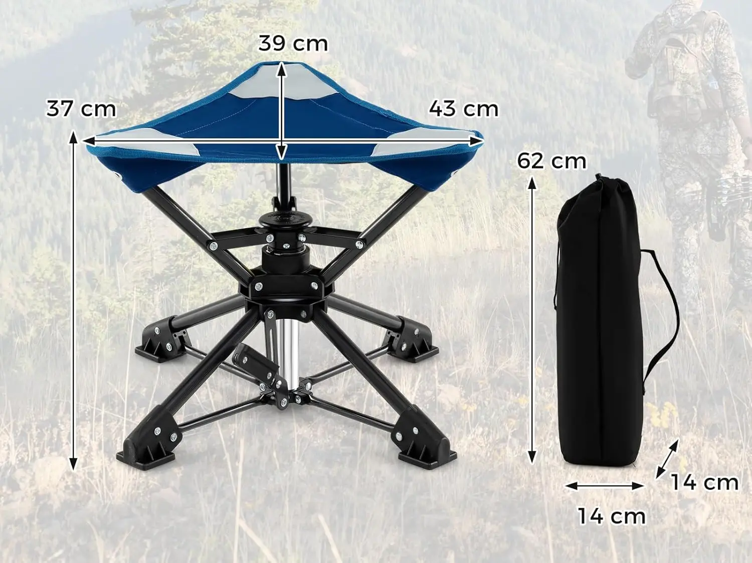 Складной стул Costway NP12630NY (Blue) - 4