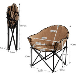 Складной стул Costway OP70502BN (Brown) Thumb