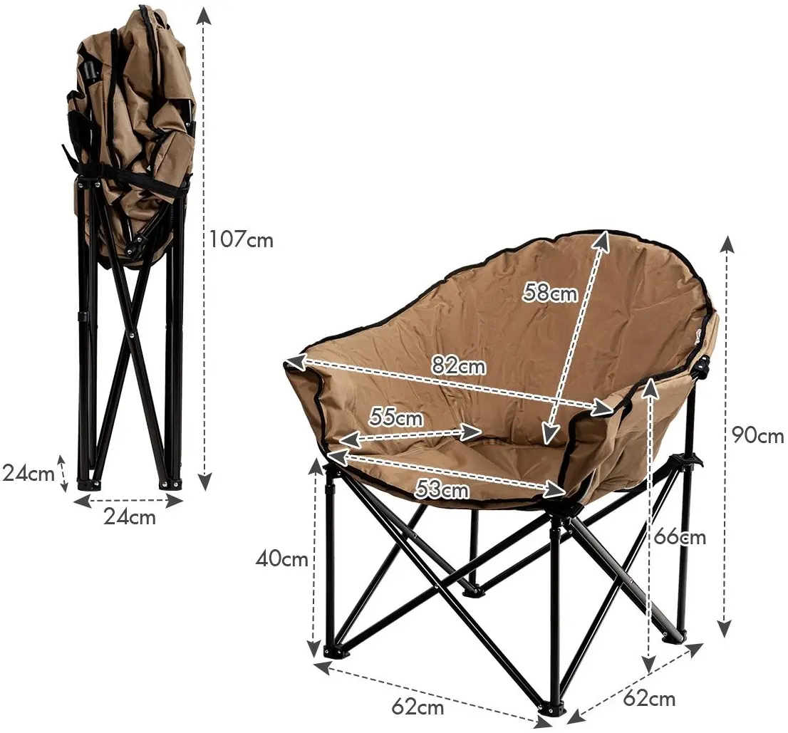 Складной стул Costway OP70502BN (Brown) - 6