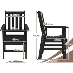 Scaun Costway NP12507BK-1 (Black) Thumb